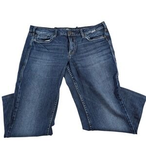 Silver Jeans Co Eden Mid Rise Bootcut Jeans Dark Wash Blue Plus Sz 22‎ L33 L1615